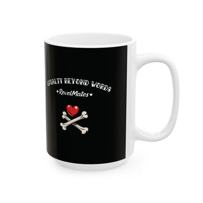 Ceramic Mug (11oz, 15oz) | Dog Skull Tattoo Design | 2 colors | 2 sizes