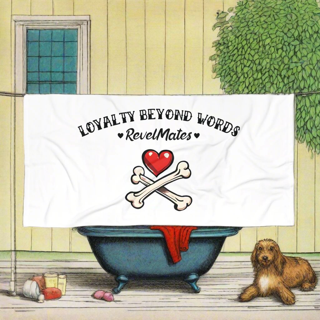 Pet Bath Towel | Skull Tattoo Design | 4 colors