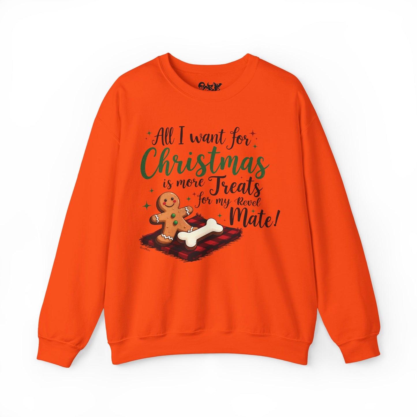 Unisex Heavy Blend Crewneck Sweatshirt | Solid Colors V.1 | Ginger Cookie Mates Design | 14 colors