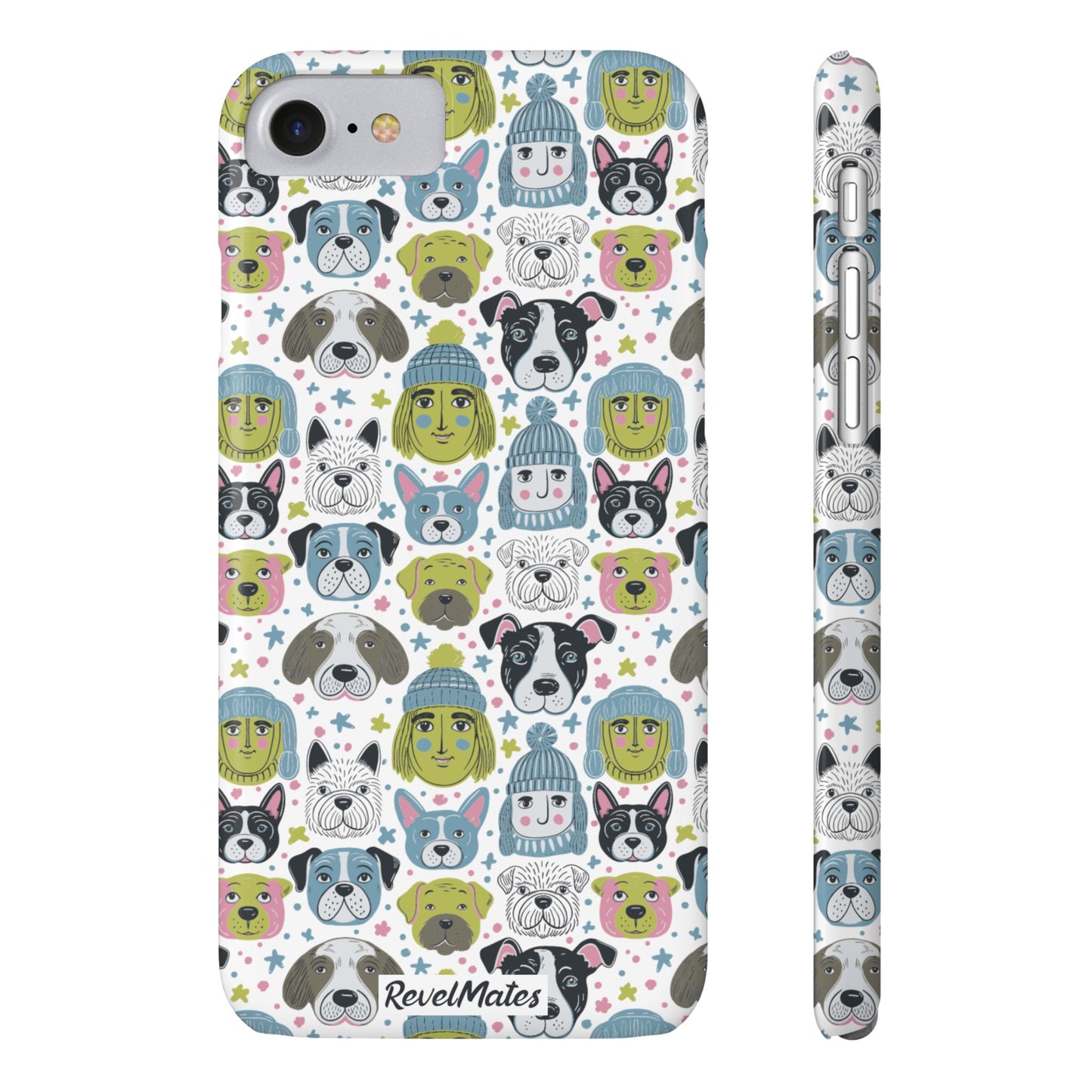 iPhone Slim Phone Case | Winter Doggies Design