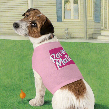 Pet T-Shirt | Fuchsia & White RevelMates Square Design | 4 colors