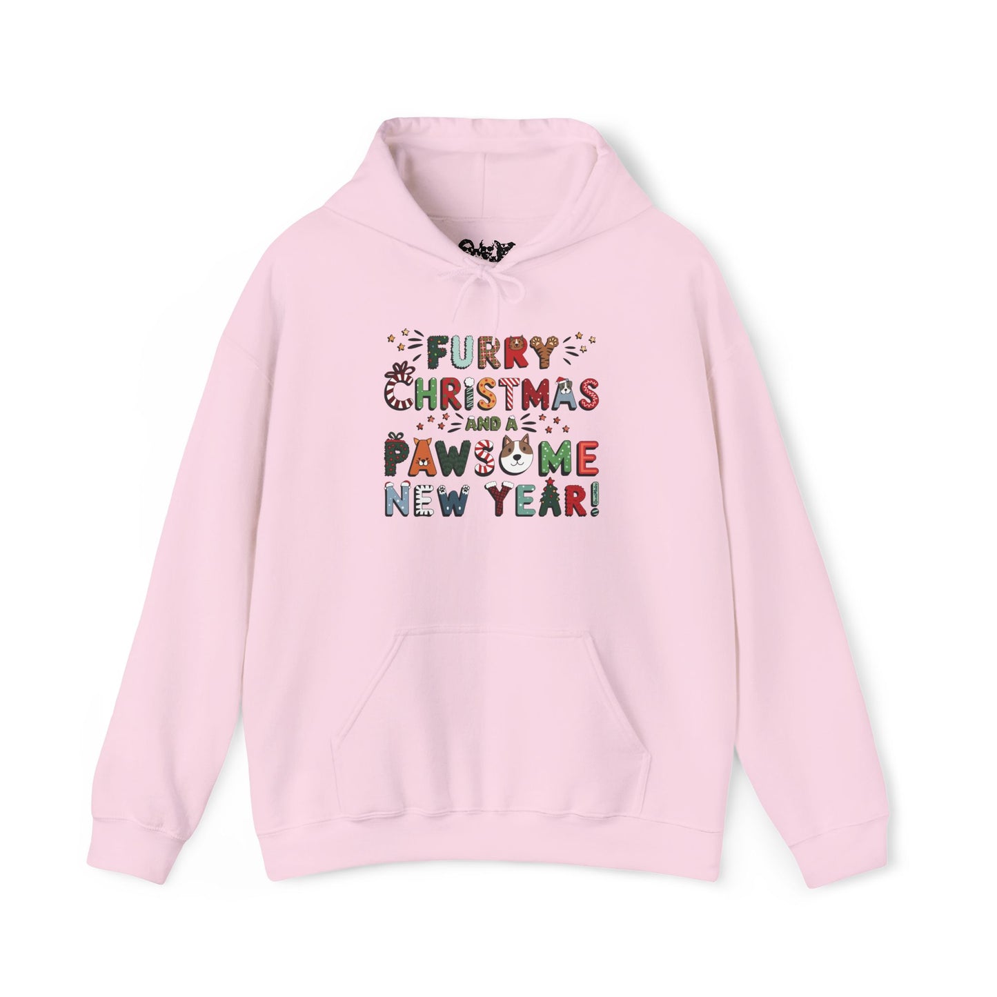 Unisex Heavy Blend Hoodie | Neon and Solid Colors V.2 | Furry Christmas Design | 13 colors