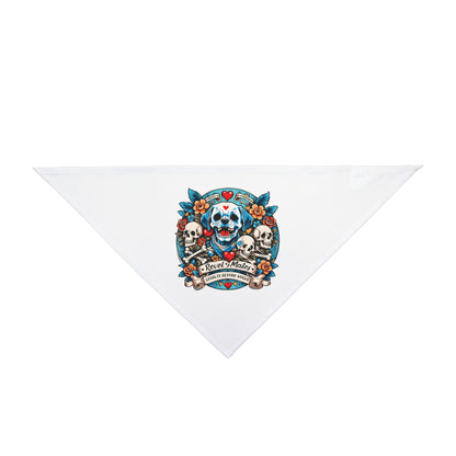 Pet Bandana | Dog Skull Tattoo Design | 2 colors