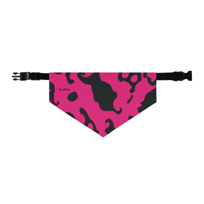 Pet Bandana Collar | Camouflage Fuchsia & Black Design