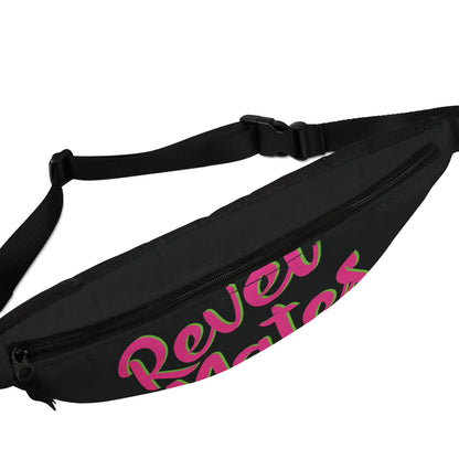 Unisex Fanny Pack | Waist Pack | Hip Pack | Hip Bag | Hips Bag | Waist Bag | Black & Fuchsia RevelMates Design