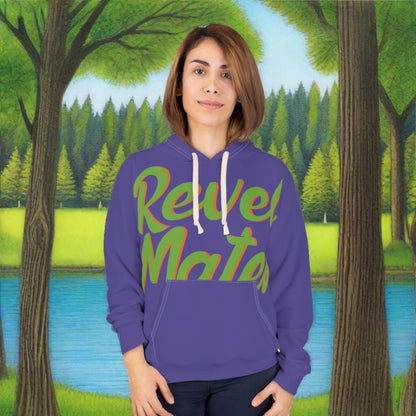 Unisex Cut & Sew Pullover Hoodie | All Over Print Hoodie | Lavender & Lime RevelMates Design