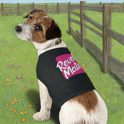 Pet T-Shirt | Fuchsia & White RevelMates Square Design | 4 colors