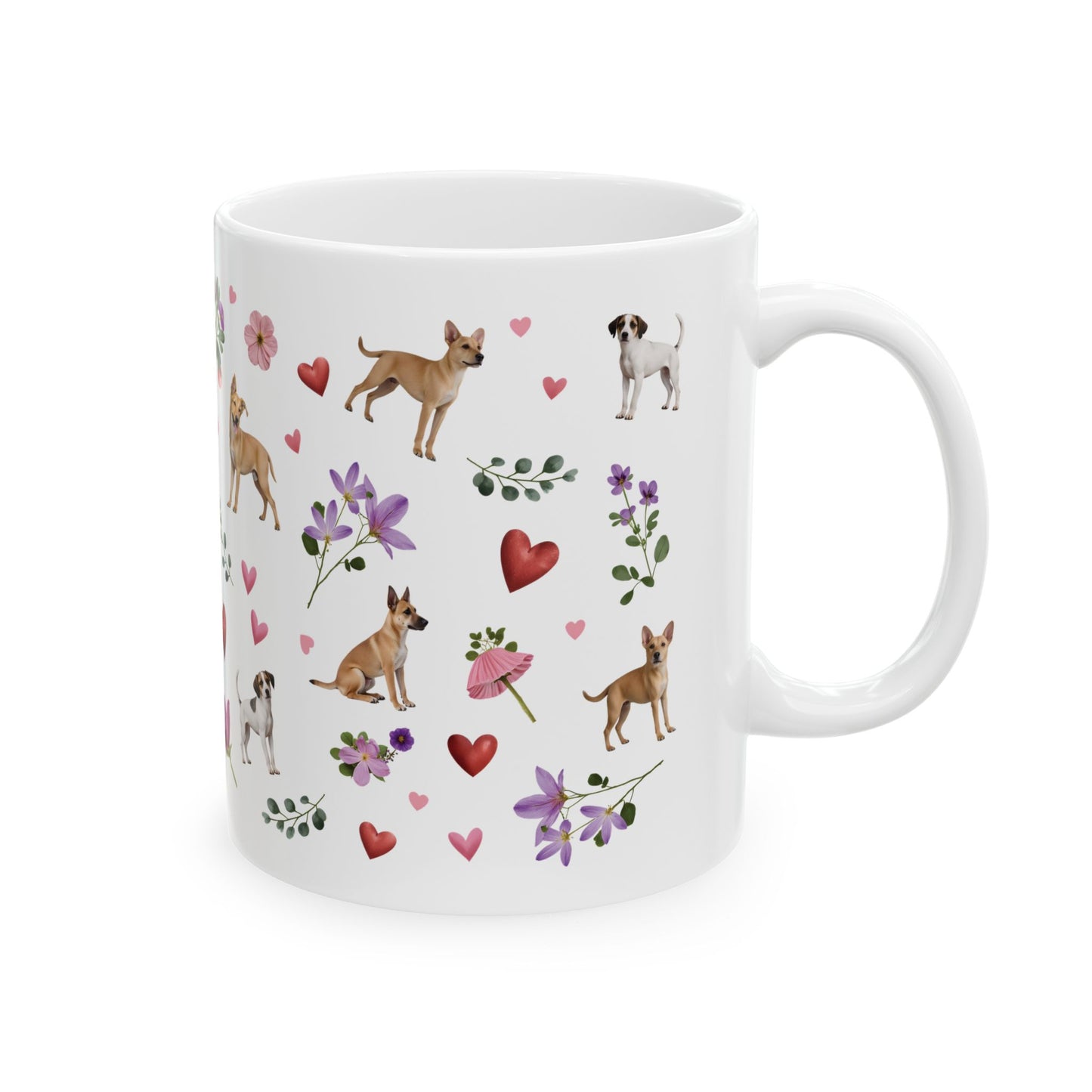 Ceramic Mug (11oz, 15oz) | Puppy Love Design | 2 sizes