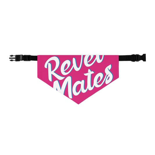 Pet Bandana Collar | Fuchsia & White RevelMates Design