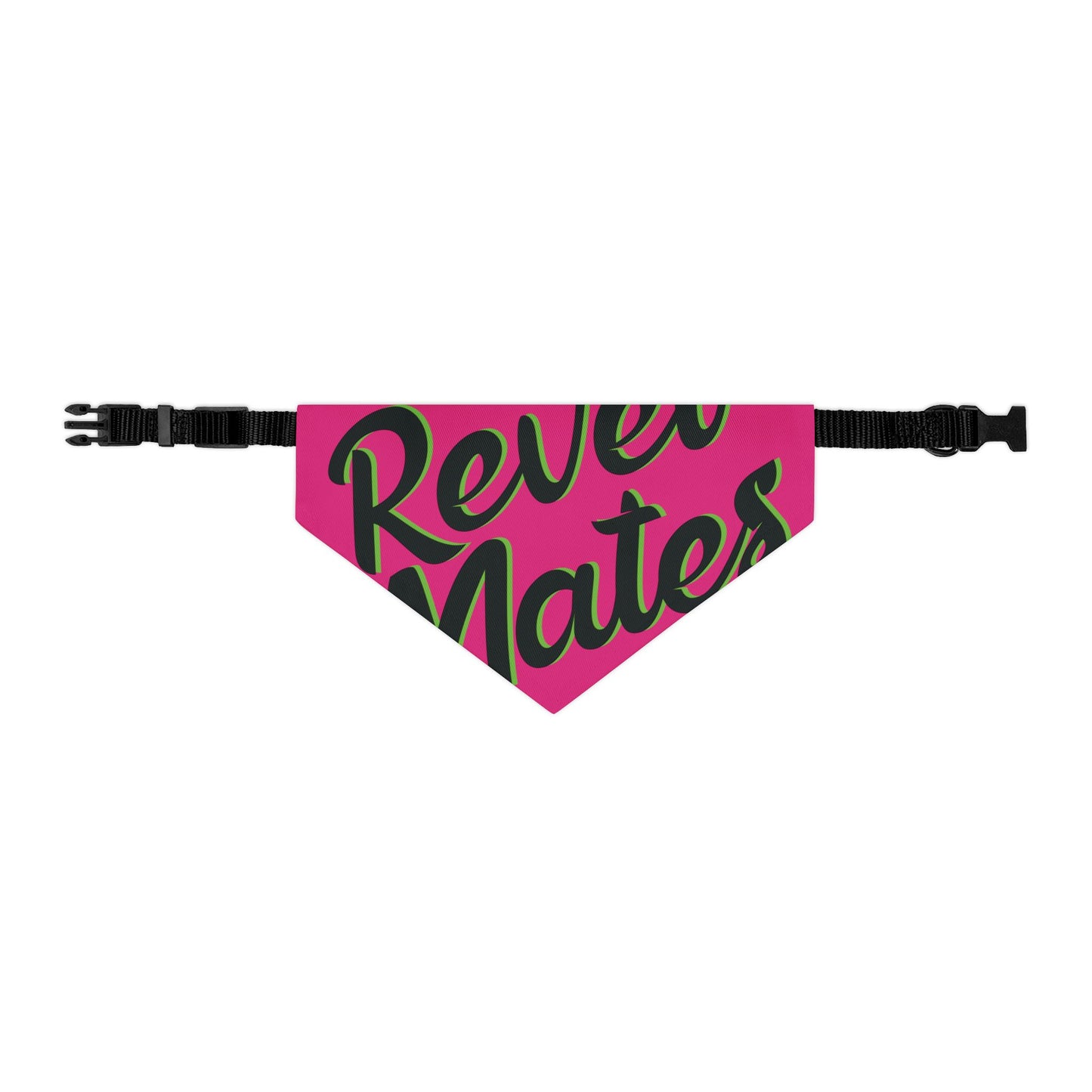 Pet Bandana Collar | Fuchsia & Black RevelMates Design