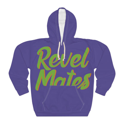 Unisex Cut & Sew Pullover Hoodie | All Over Print Hoodie | Lavender & Lime RevelMates Design