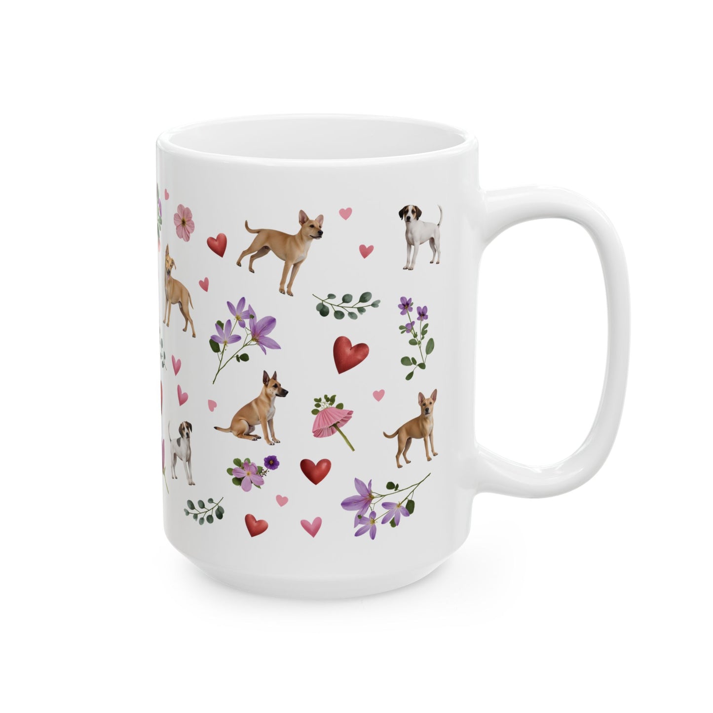 Ceramic Mug (11oz, 15oz) | Puppy Love Design | 2 sizes