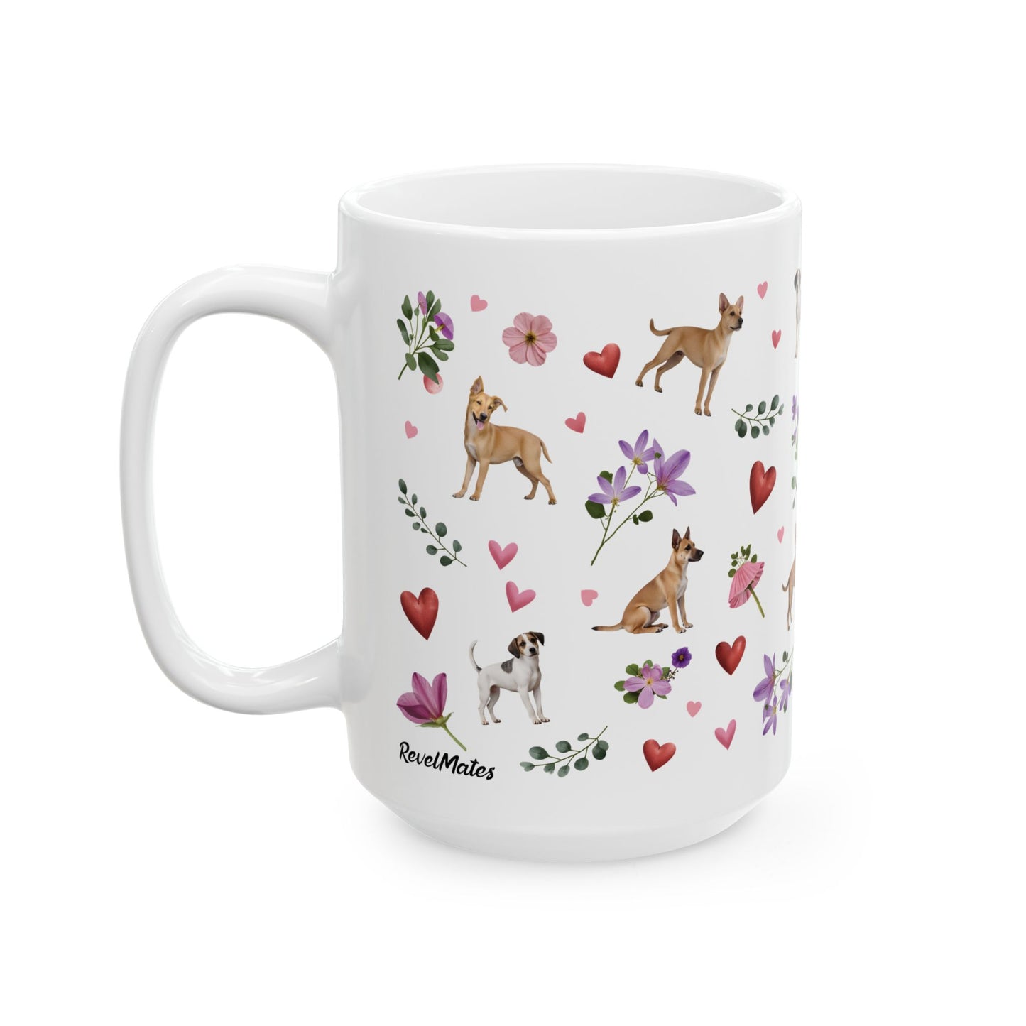 Ceramic Mug (11oz, 15oz) | Puppy Love Design | 2 sizes