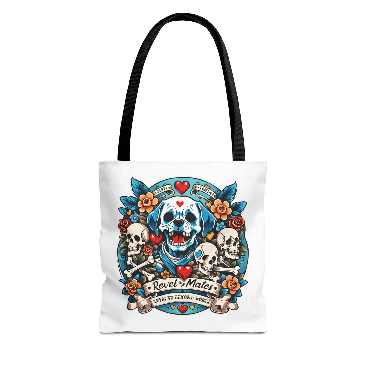 Tote Bag | All Over Print Bag | Dog Skull Tattoo Design