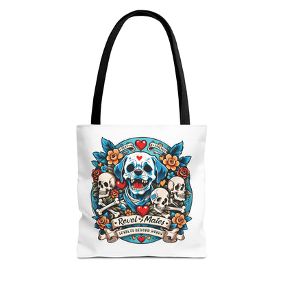 Tote Bag | All Over Print Bag | Dog Skull Tattoo Design