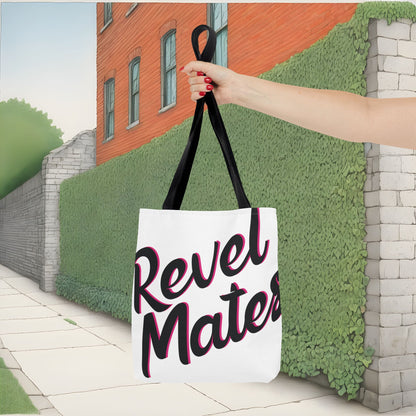 Tote Bag | All Over Print Bag | White & Black RevelMates Design