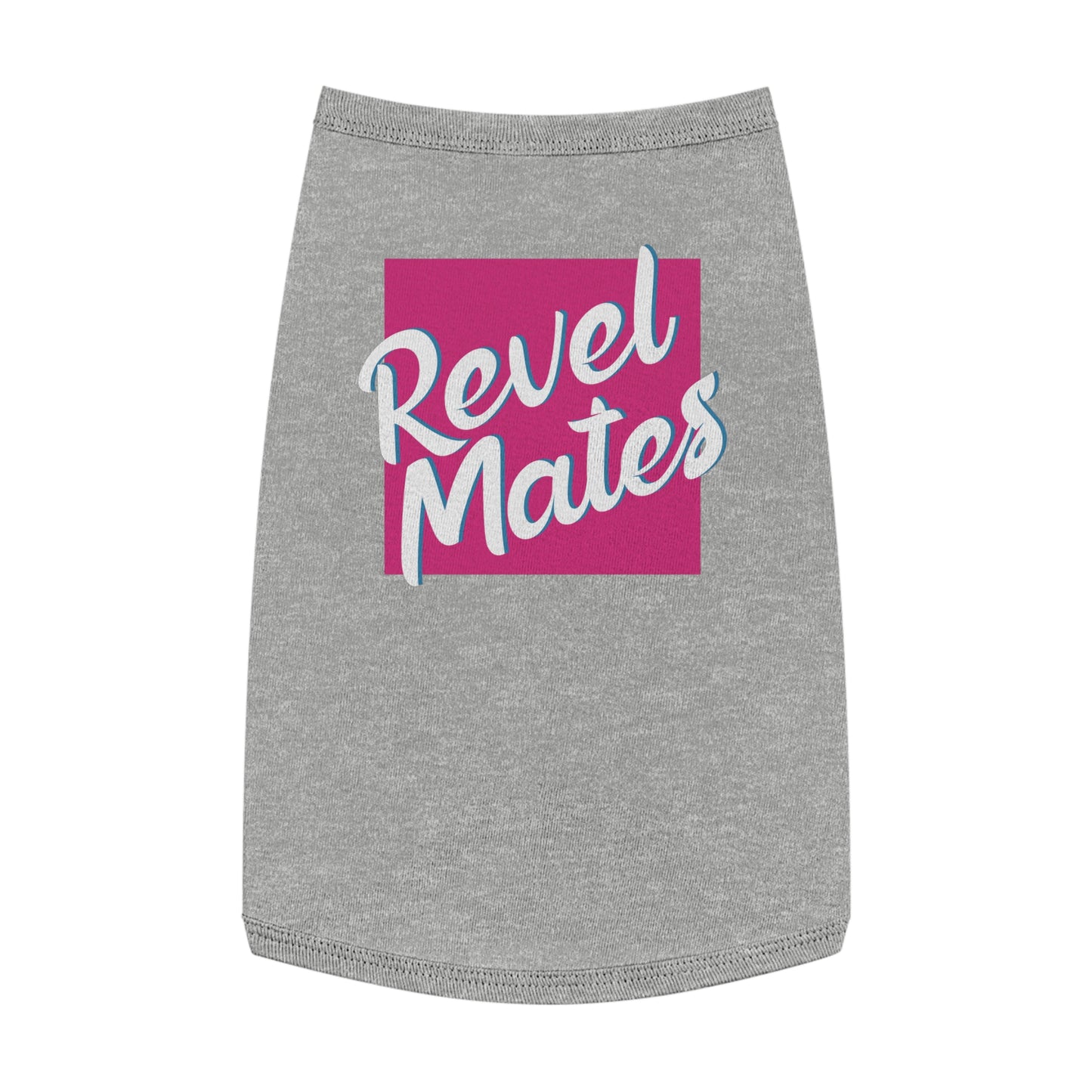 Pet T-Shirt | Fuchsia & White RevelMates Square Design | 4 colors