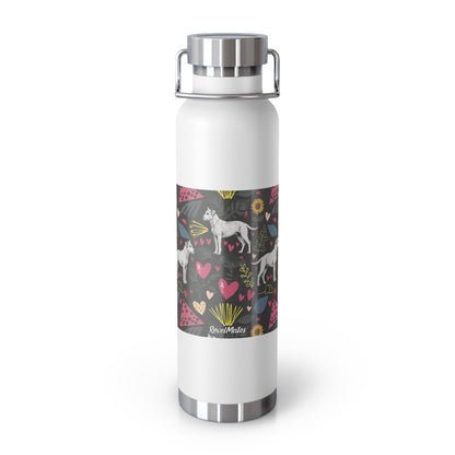 Copper Vacuum Insulated Bottle 22oz (650ml) | Hearts & Tails Design