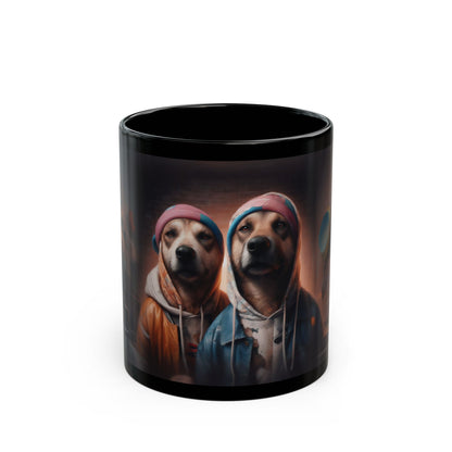 Total Black Ceramic Mug (11oz, 15oz) | Hip-Hop Brothers Design | 2 sizes