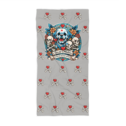 Beach Towel | All Over Print Towel | Dog Skull Tattoo Design | 4 colors