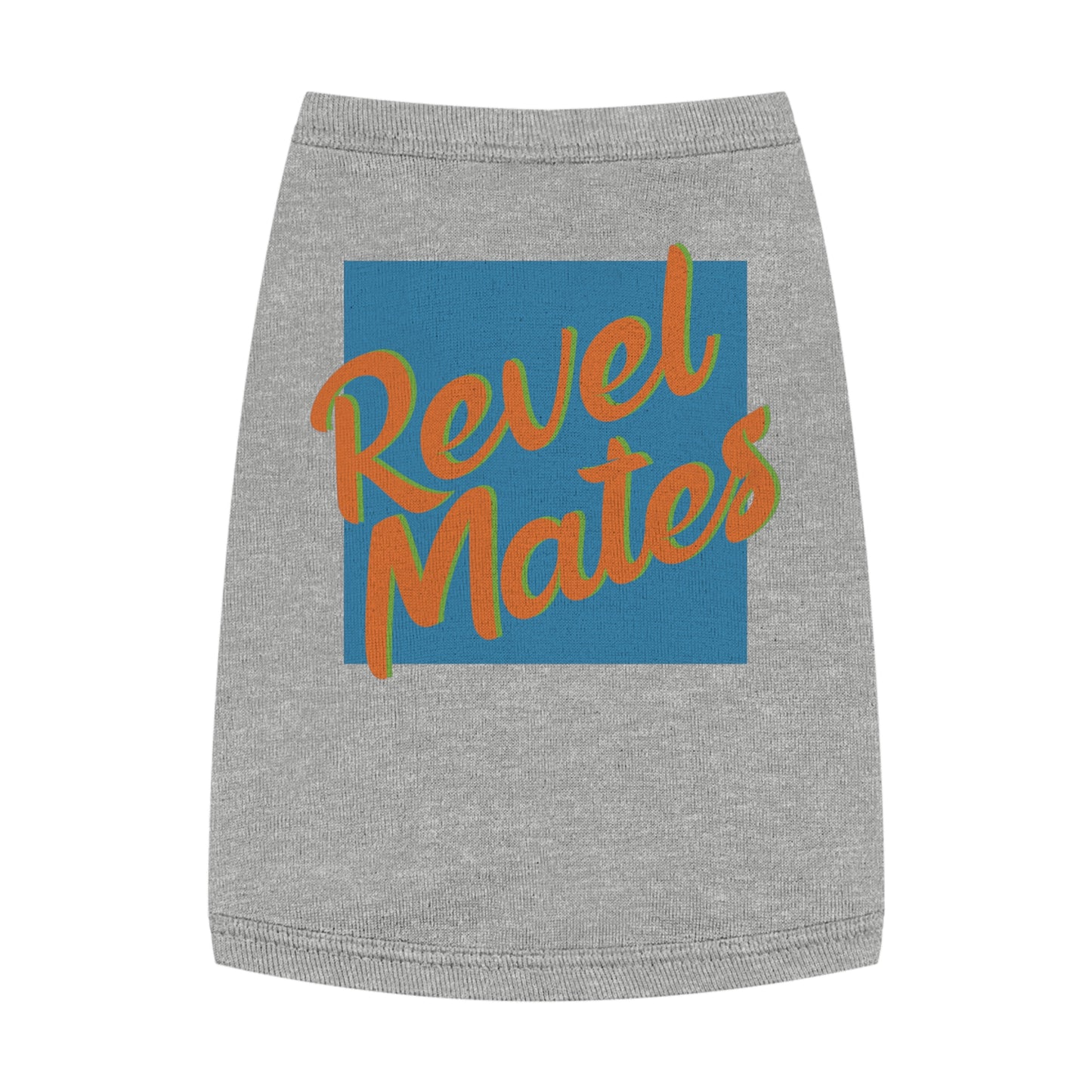 Pet T-Shirt | Blue & Orange RevelMates Square Design | 4 colors