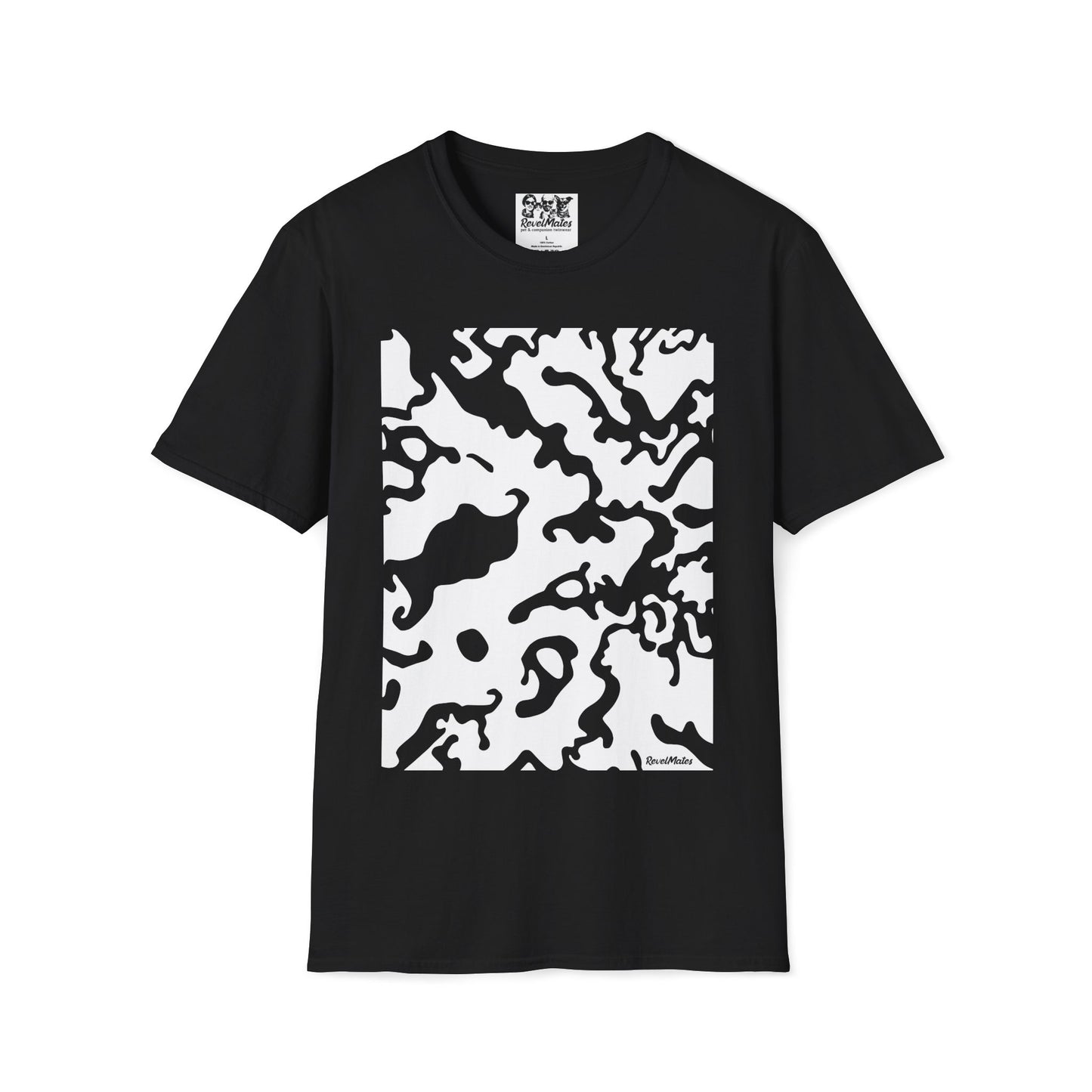 Unisex Softstyle T-Shirt | Camouflage White & Black Design | 2 colors