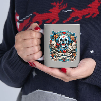 Ceramic Mug (11oz, 15oz) | Dog Skull Tattoo Design | 2 colors | 2 sizes