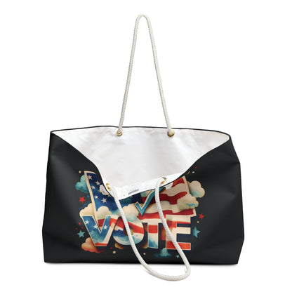 Weekender Beach Bag | All Over Print Bag | VOTE Watercolor Design | US Elections | 2 colors