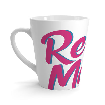 Latte Mug 12oz (350 ml) | White & Fuchsia RevelMates Design