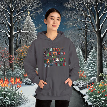 Unisex Heavy Blend Hoodie | Solid Colors V.1 | Furry Christmas Design | 12 colors