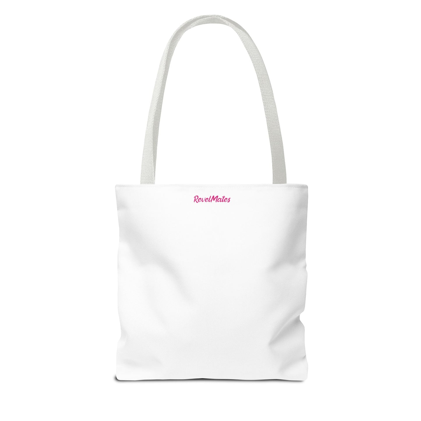 Tote Bag | All Over Print Bag | White & Fuchsia RevelMates Design