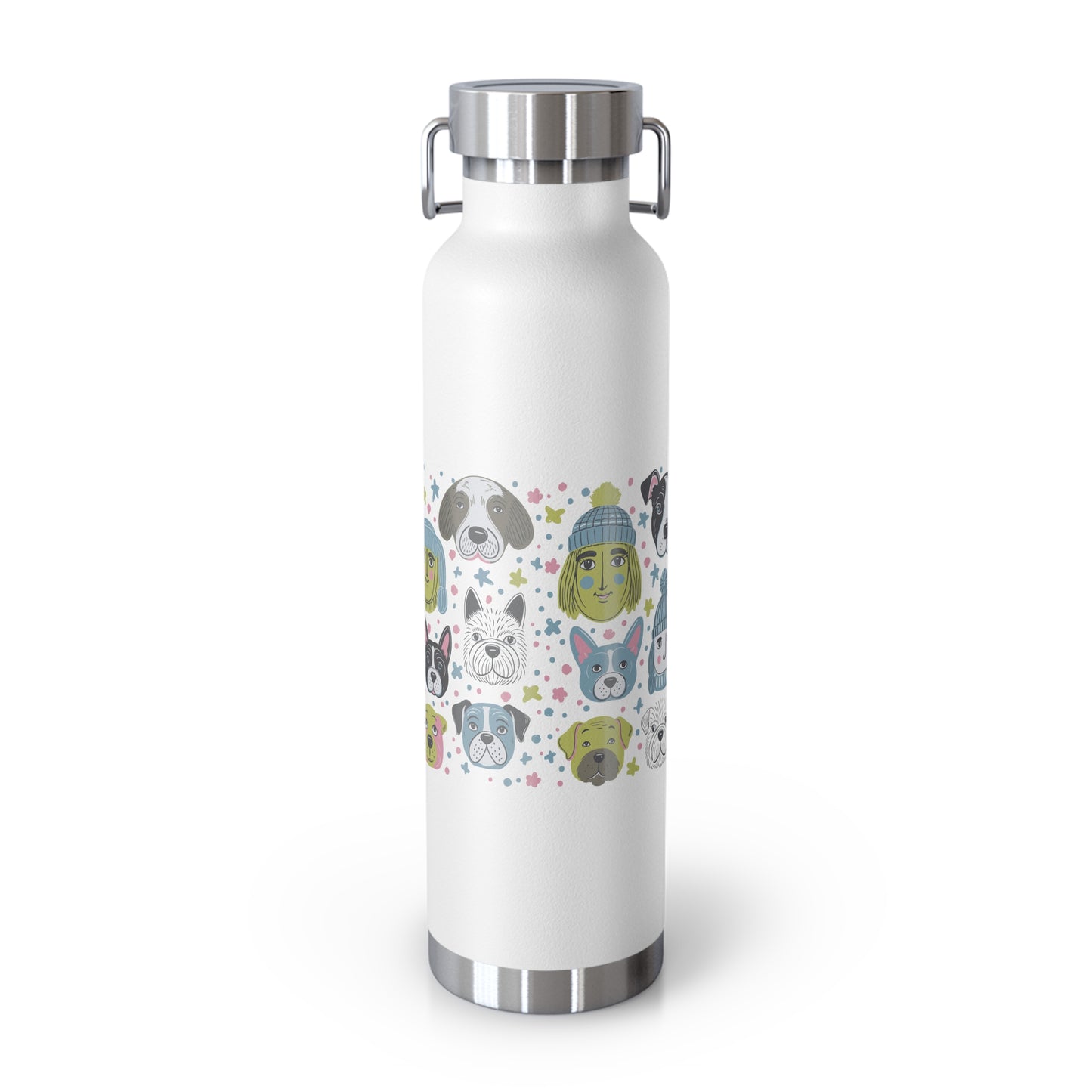 Copper Vacuum Insulated Bottle 22oz (650ml) | Winter DoggiesDesign | 4 colors