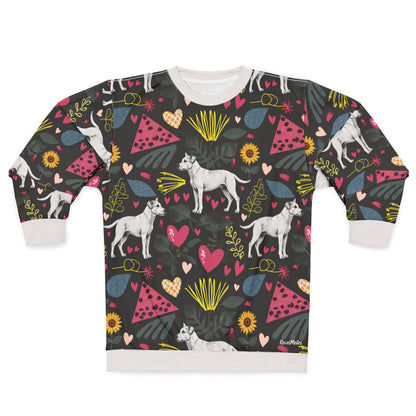 Unisex Cut & Sew Sweatshirt | All Over Print | Hearts & Tails Design