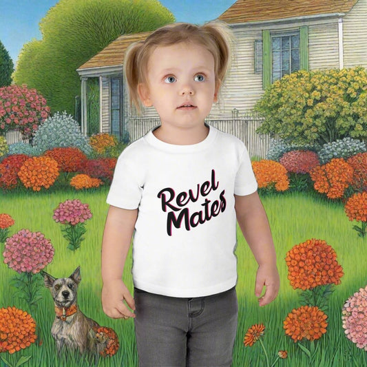 Unisex Infant Fine Jersey T-Shirt | 6M-24M | White & Black RevelMates Design