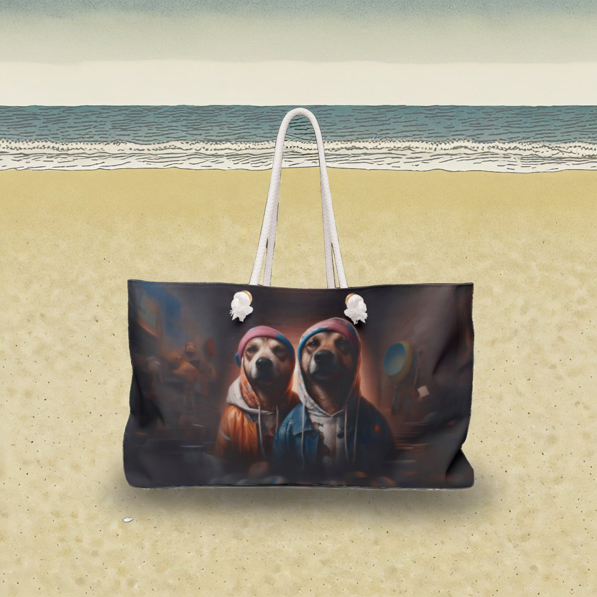 Weekender Beach Bag | All Over Print Bag | Hip-Hop Brothers Design